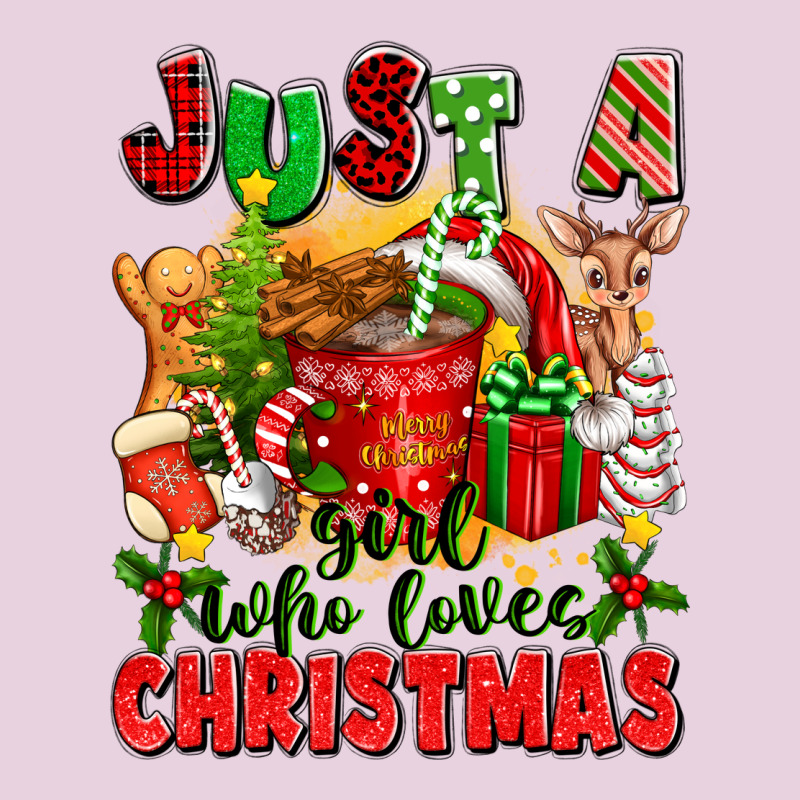 Just A Girl Who Loves Christmas Ladies Tee by texasbilliewilder | Teevron