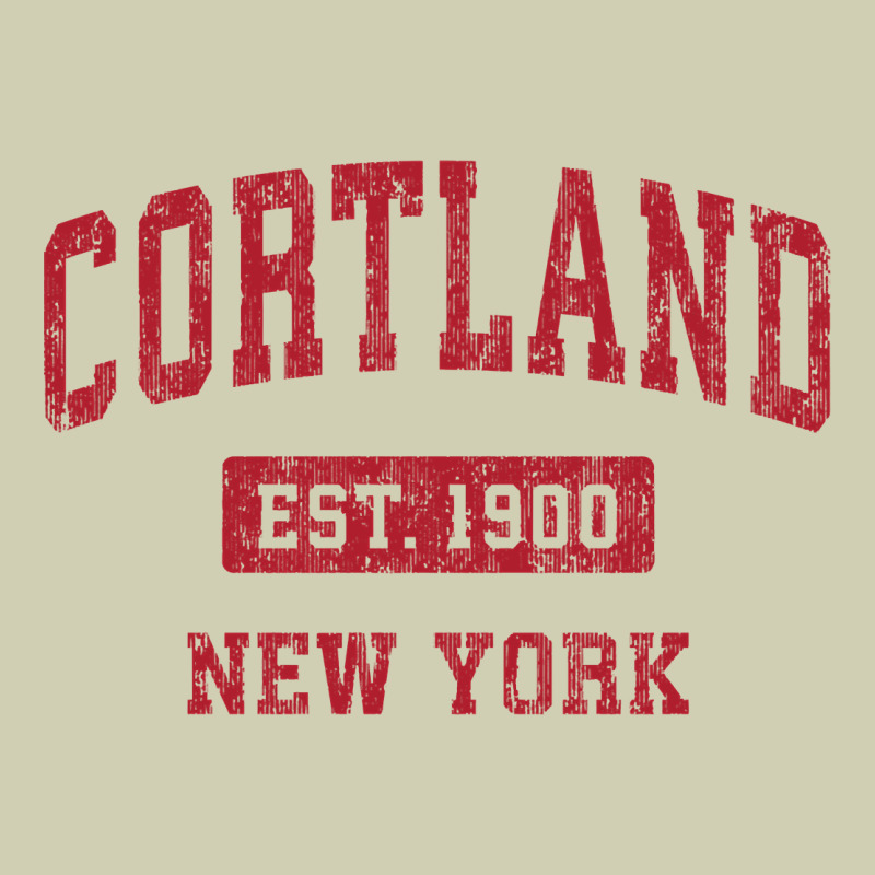 Cortland New York Ny Vintage Sports Design Red Design Sweat Heavy Core Tee by longCreatives | Teevron