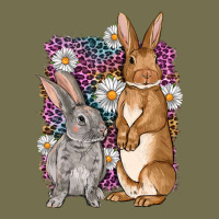 Bunnys Easter With Leopard Background Vintage Hoodie | Teevron