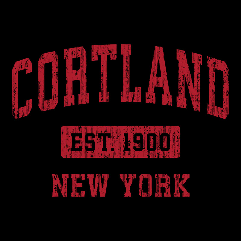 Cortland New York Ny Vintage Sports Design Red Design Sweat Premium Tee by longCreatives | Teevron