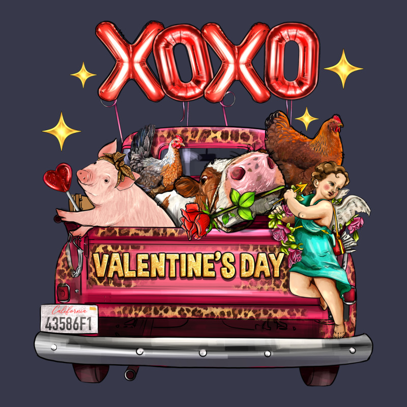 Valentine's Day Truck Farm Animals Cupid Xoxo Long Sleeve Tee by FaDigitalArtStudio | Teevron