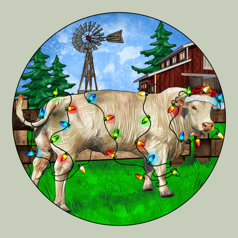Christmas Charolais Bull And Barnyard Classic Tee by RanaPortraitStore | Teevron