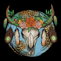Floral Feather Bull Skull Heavy Core Tee | Teevron