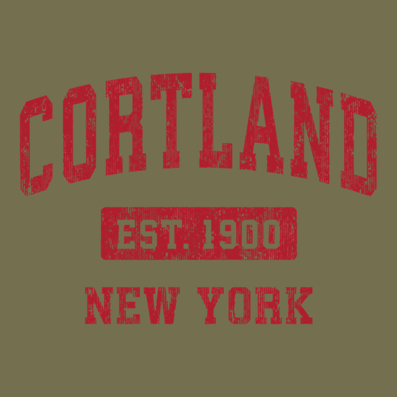 Cortland New York Ny Vintage Sports Design Red Design Sweat Vintage Hoodie by longCreatives | Teevron