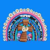 Easter Cross Daisy Egg Rainbow Zipper Hoodie | Teevron
