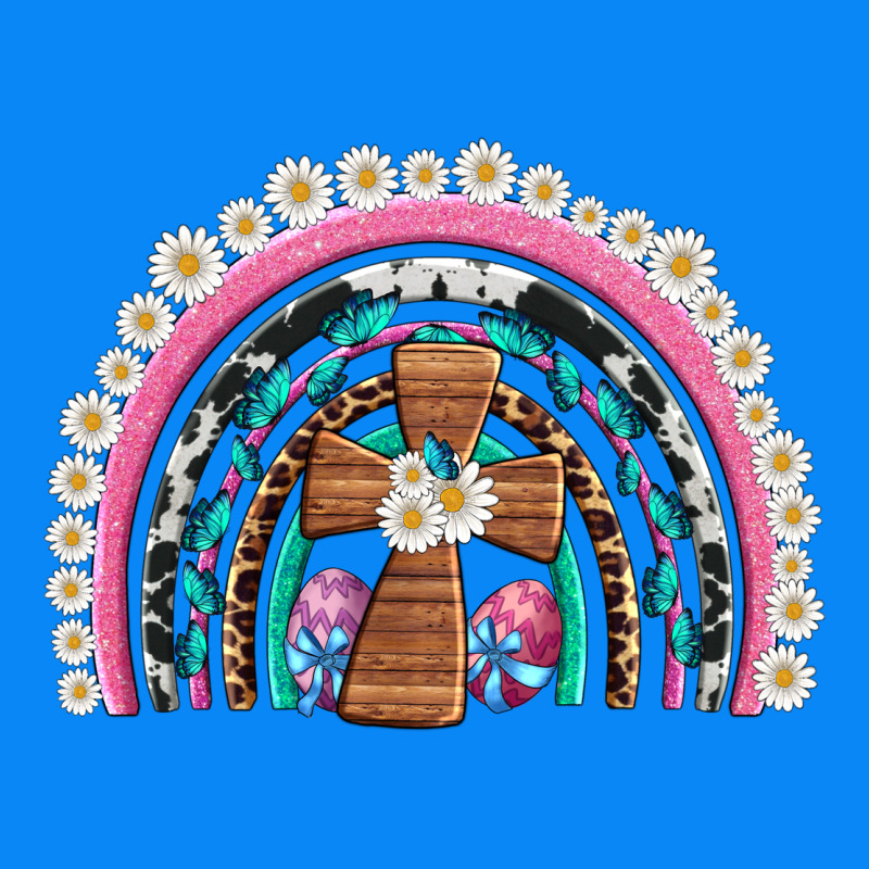 Easter Cross Daisy Egg Rainbow Zipper Hoodie by Artiststas | Teevron