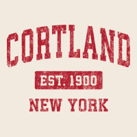 Cortland New York Ny Vintage Sports Design Red Design Sweat Zipper Hoodie | Teevron