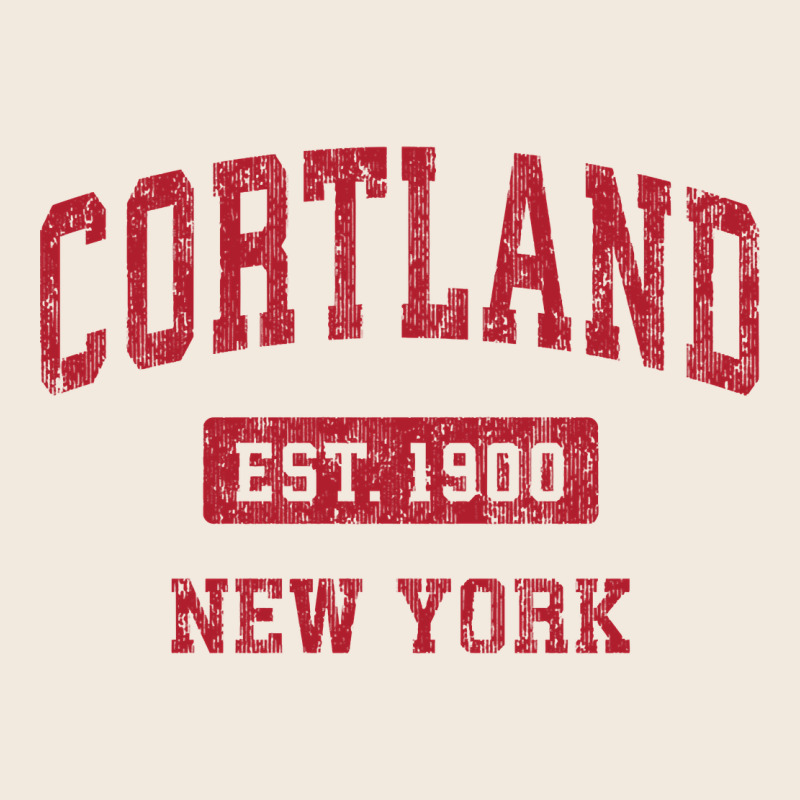 Cortland New York Ny Vintage Sports Design Red Design Sweat Zipper Hoodie by longCreatives | Teevron