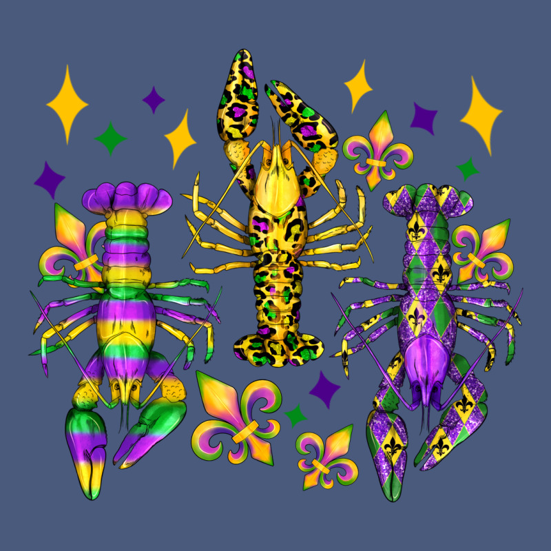 Mardi Gras Craw Fish Olivia Vintage Hoodie by OliviaCreatesArt | Teevron