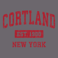 Cortland New York Ny Vintage Sports Design Red Design Sweat Premium Sweatshirt | Teevron
