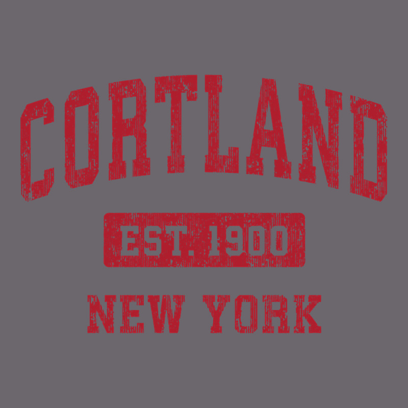 Cortland New York Ny Vintage Sports Design Red Design Sweat Premium Sweatshirt by longCreatives | Teevron