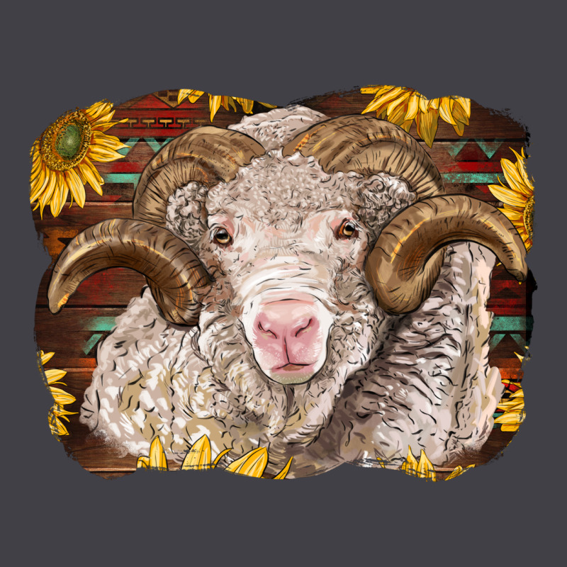 Merino Ram With Sunflowers Heavyweight Hoodie by BarkalooDesign | Teevron