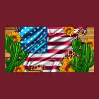 Usa Flag And Cactus And Sunflowers With Leopard And Wood License  Plat Zipper Hoodie | Teevron