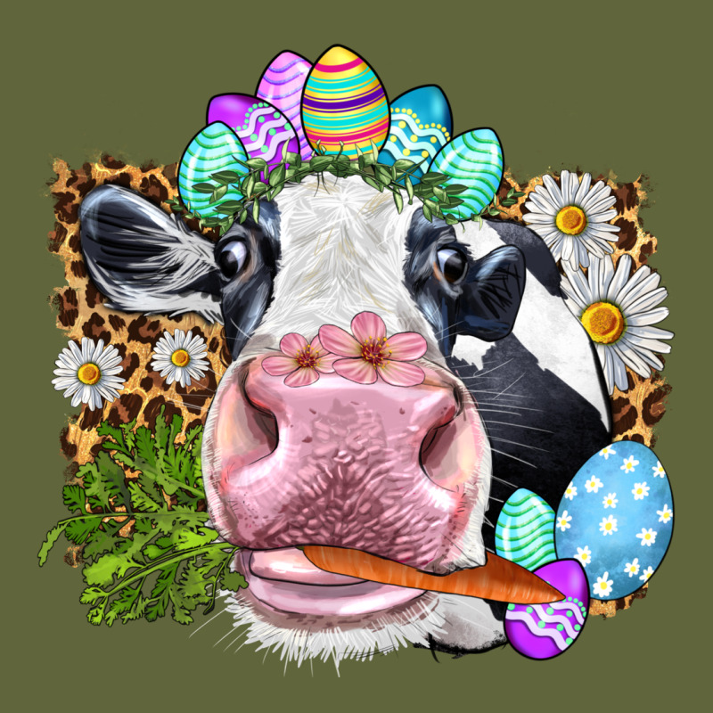 Happy Easter Cow With Eggs Easter Day Classic Tee by HowdyJamesFarm | Teevron