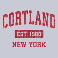 Cortland New York Ny Vintage Sports Design Red Design Sweat Heavyweight Hoodie | Teevron