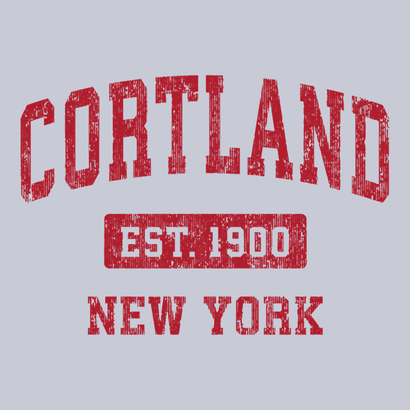 Cortland New York Ny Vintage Sports Design Red Design Sweat Heavyweight Hoodie by longCreatives | Teevron