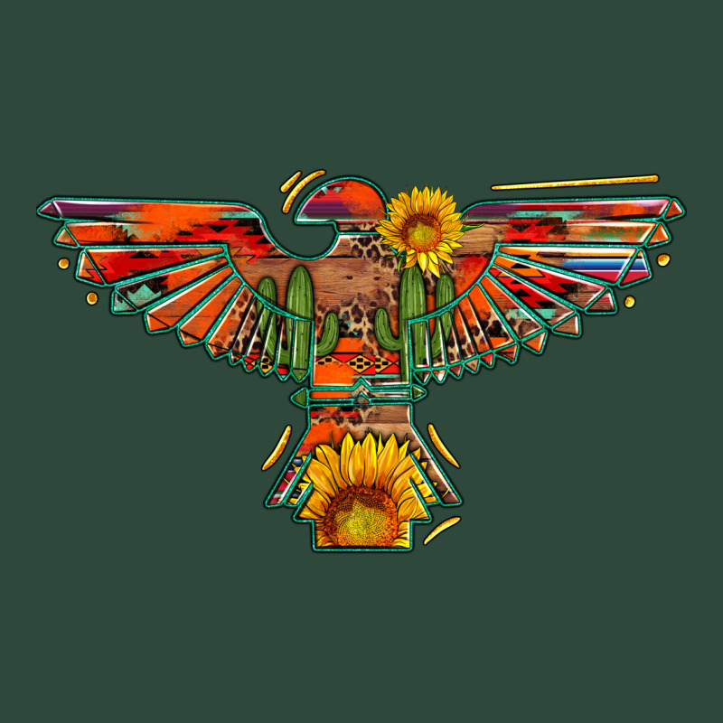 Thunderbird  Wild Soul With Sunflower Serape Aztec Zipper Hoodie by Artiststas | Teevron