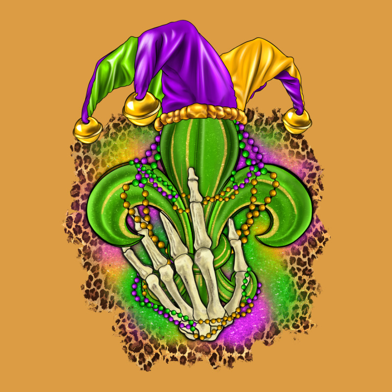 Mardi Gras With Skeleton Hand Urban Heavy Tee by HowdyJamesFarm | Teevron