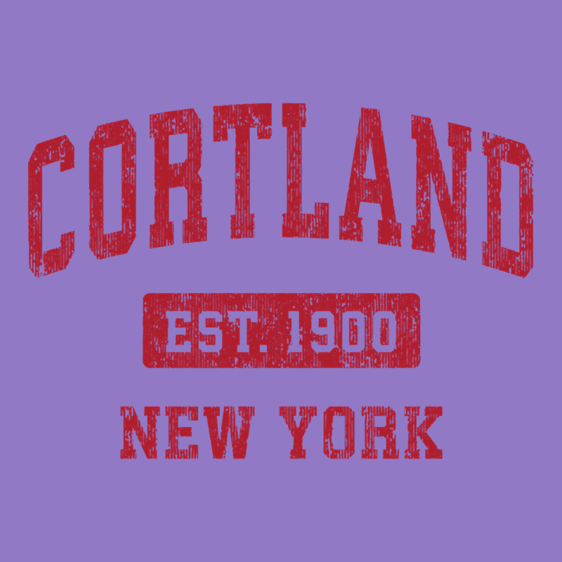 Cortland New York Ny Vintage Sports Design Red Design Sweat Urban Hoodie by longCreatives | Teevron