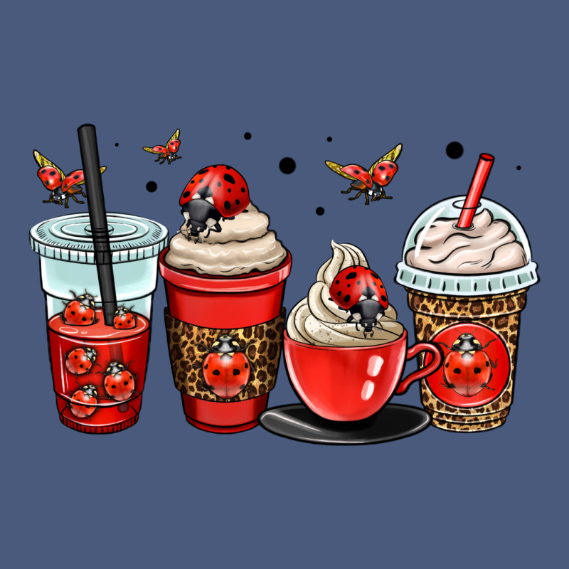 Ladybug Coffee Cups Vintage Hoodie by OliviaCreatesArt | Teevron
