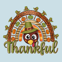 Turkey Rainbow Thankful Thanksgiving Ladies Tee | Teevron