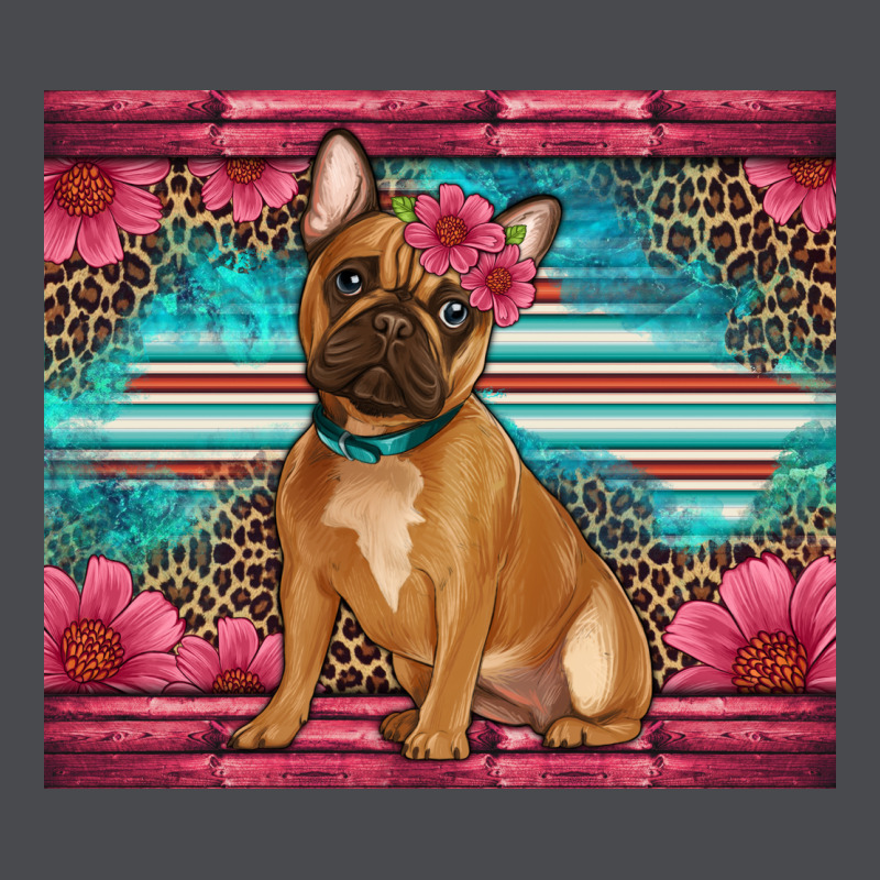 French Bulldog Floral Zipper Hoodie by Artiststas | Teevron