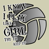 I Know I Play Like A Girl Try To Keep Up Volleyball Heavy Core Tee | Teevron