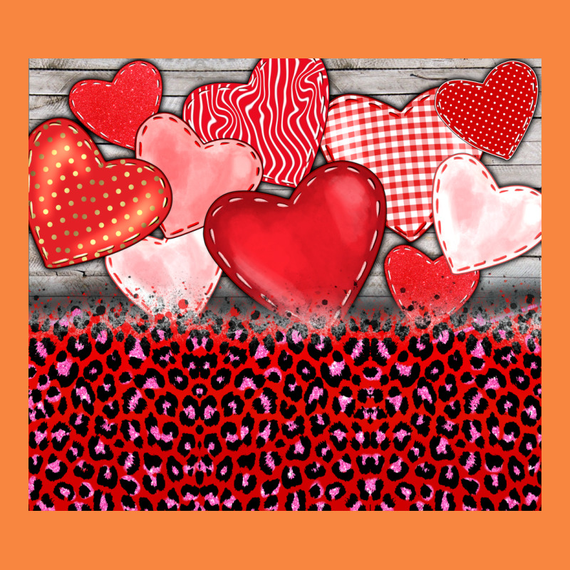 Valentine's Day Red Hearts Red Leopard Premium Sweatshirt by BarkalooDesign | Teevron