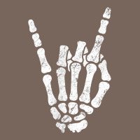 Rock Hand Sign Skeleton Rock N Roll Halloween Faux Pocket Premium Hoodie | Teevron