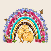 Easter Flowers And Butterfly With Chicks Rainbow Zipper Hoodie | Teevron
