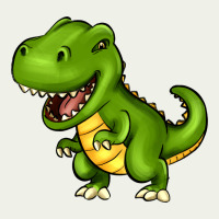 Cartoon T-rex Urban Heavy Tee | Teevron