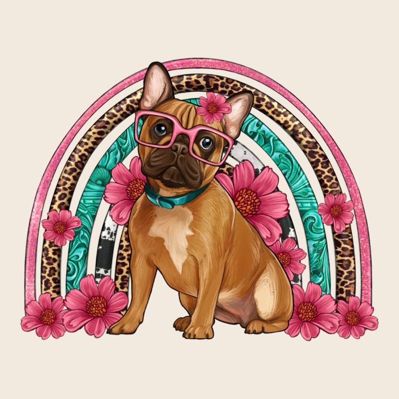 French Bulldog Floral Rainbow Zipper Hoodie by Artiststas | Teevron