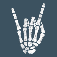 Rock Hand Sign Skeleton Rock N Roll Halloween Faux Pocket Urban Heavy Tee | Teevron