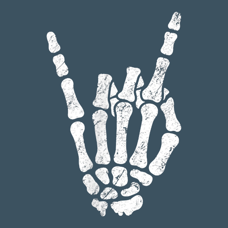 Rock Hand Sign Skeleton Rock N Roll Halloween Faux Pocket Urban Heavy Tee by longCreatives | Teevron