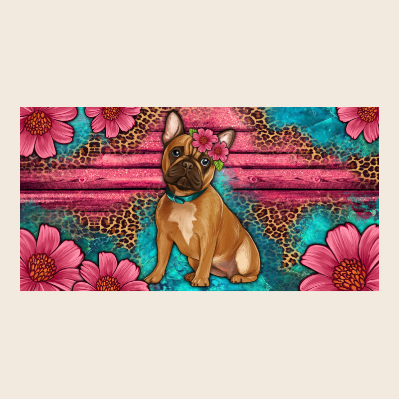 French Bulldog Floral License Plate Zipper Hoodie by Artiststas | Teevron