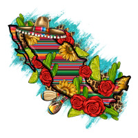 Mexico Map with Leopard and Sunflowers | Teevron