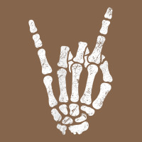 Rock Hand Sign Skeleton Rock N Roll Halloween Faux Pocket Premium Tee | Teevron