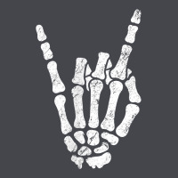 Rock Hand Sign Skeleton Rock N Roll Halloween Faux Pocket Long Sleeve Tee | Teevron