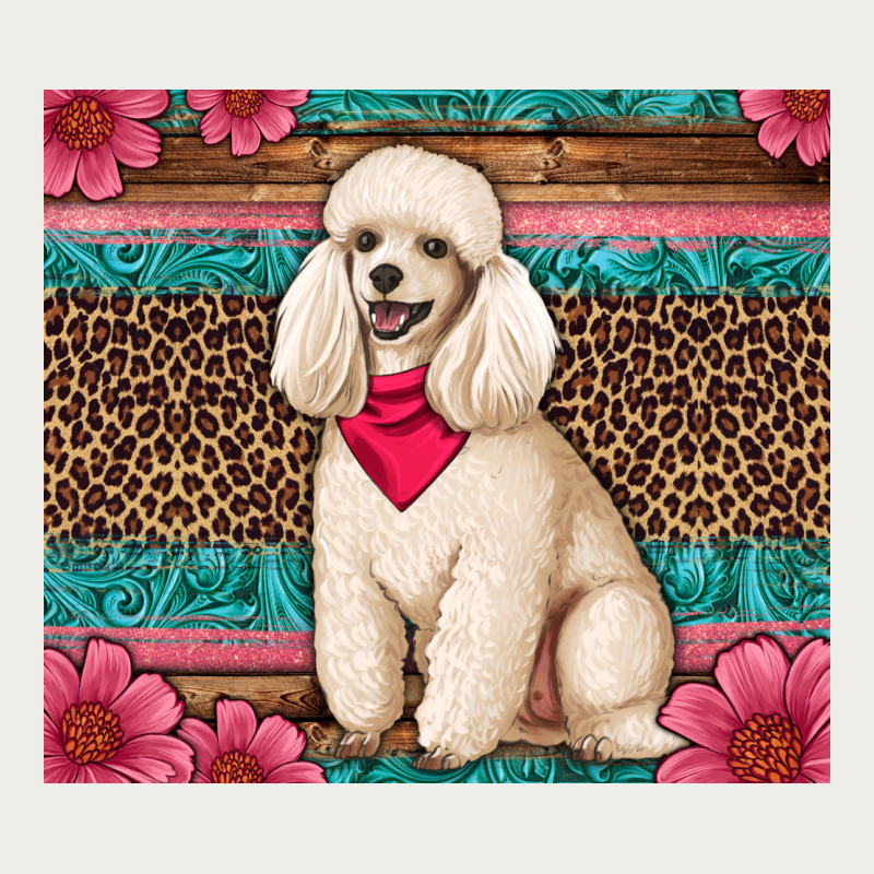 Standart Poodle Floral Zipper Hoodie by Artiststas | Teevron