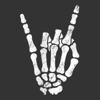Rock Hand Sign Skeleton Rock N Roll Halloween Faux Pocket | Teevron