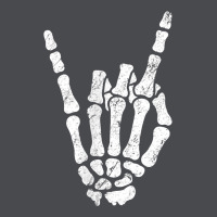 Rock Hand Sign Skeleton Rock N Roll Halloween Faux Pocket Zipper Hoodie | Teevron