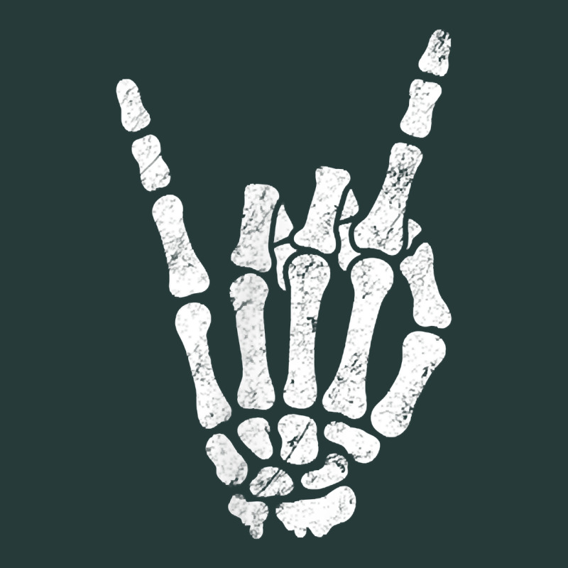 Rock Hand Sign Skeleton Rock N Roll Halloween Faux Pocket Premium Sweatshirt by longCreatives | Teevron