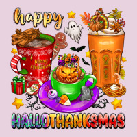 Happy Hallothanksmas Coffee Cups Ladies Tee | Teevron