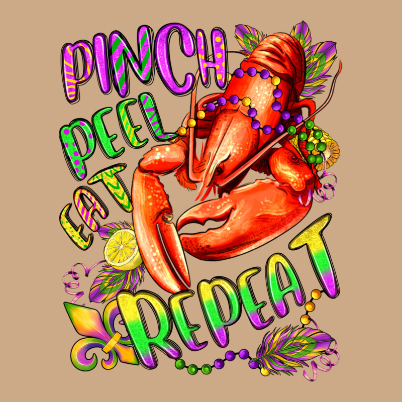 Pinch Peel Eat Repeat Mardi Gras Olivia Vintage Hoodie by OliviaCreatesArt | Teevron