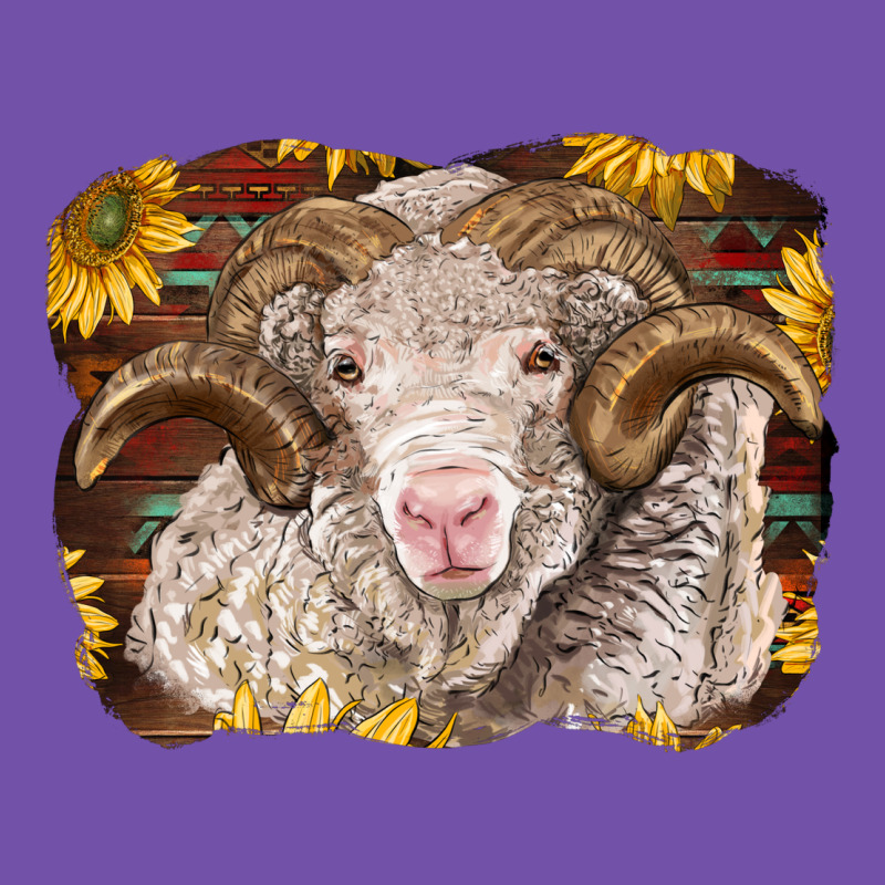 Merino Ram With Sunflowers Premium Sweatshirt by BarkalooDesign | Teevron