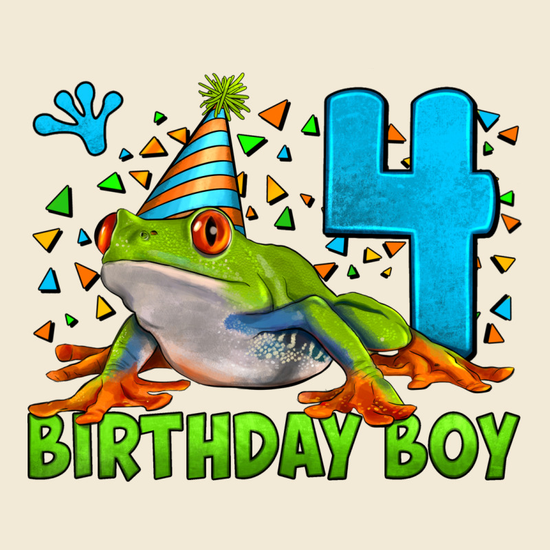 Birthday Boy Frog Age 4 Premium Hoodie by LillyAllenDesigns | Teevron