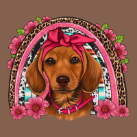 Dachshund Puppy Floral Rainbow Zipper Hoodie | Teevron