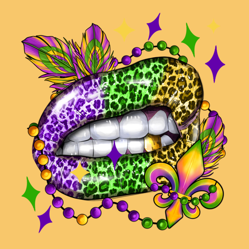 Mardi Gras Lip Olivia Vintage Hoodie by OliviaCreatesArt | Teevron