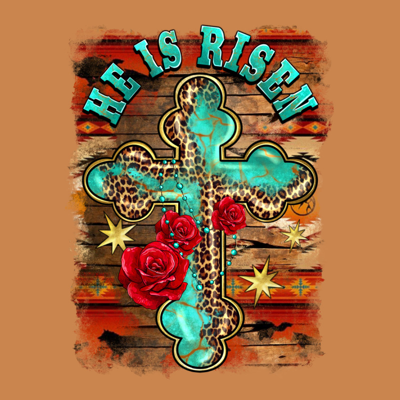 He Is Risen Cross With Roses Background Heavyweight Hoodie by BarkalooDesign | Teevron