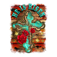 he is risen cross with roses background | Teevron